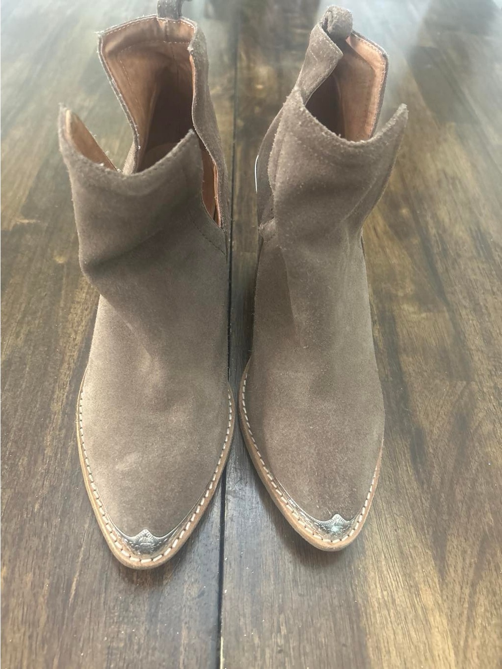 Jeffrey Campbell Brown Suede Western Ankle Booties